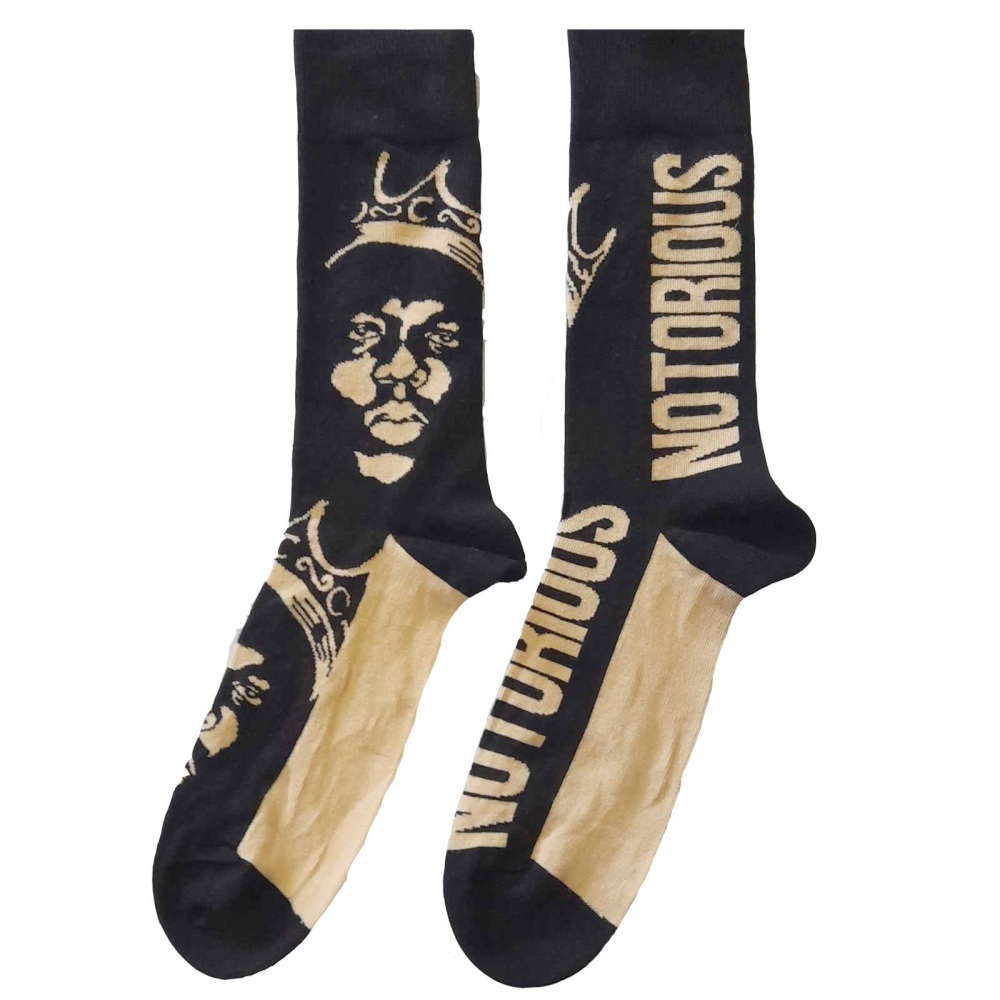 Biggie Smalls - Gold Crown Sokken - EU 40-45 - Zwart/Goudkleurig